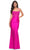La Femme 32322 - Fitted Lace Corset Bodice Prom Gown Evening Dresses 00 / Hot Fuchsia