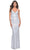 La Femme 32327 - Rhinestone Lace-Up Back Prom Gown Evening Dresses 00 / White