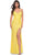 La Femme 32330 - Spaghetti Strap Sweetheart Prom Dress Evening Dresses 00 / Yellow
