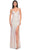 La Femme 32331 - Lace-Up Back Sequin Prom Dress Evening Dresses 00 / Light Blush