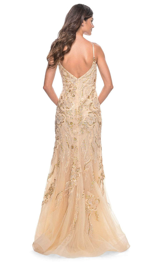 La Femme 32333 - Sleeveless Beaded Mermaid Prom Dress