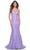La Femme 32337 - Sequin Ornate Deep V-Neck Prom Gown Prom Dresses 00 / Lavender