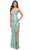 La Femme 32344 - V-Neck Sequin Floral Sleeveless Prom Gown Evening Dresses