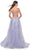 La Femme 32349 - V-Neck Lace Applique Prom Gown Evening Dresses
