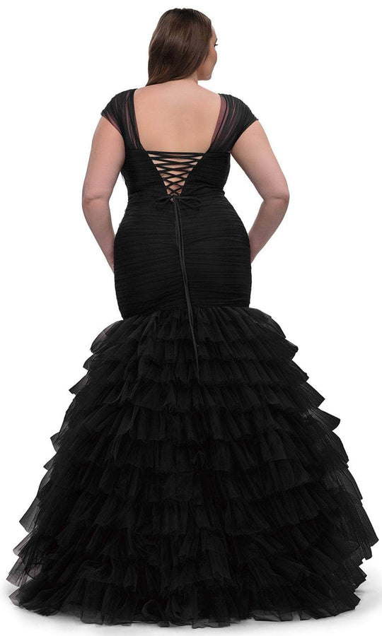 La Femme 32389 - Tiered Ruffle Mermaid Evening Gown