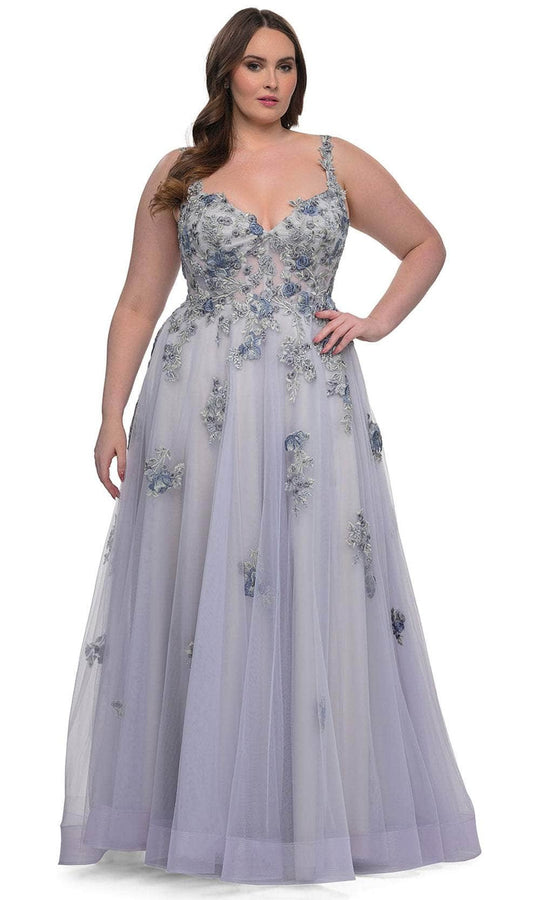 La Femme 32412 - Lace A-line Gown