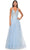 La Femme 32438 - Lace Applique Deep V-Neck Prom Gown Evening Dresses