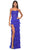 La Femme 32442 - Embellished Sleeveless Tiered Skirt Prom Gown' Evening Dresses 00 / Royal Blue