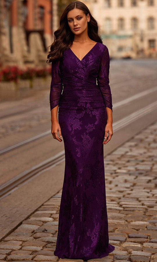 La Femme 32491 - Lace Bodice Evening Gown