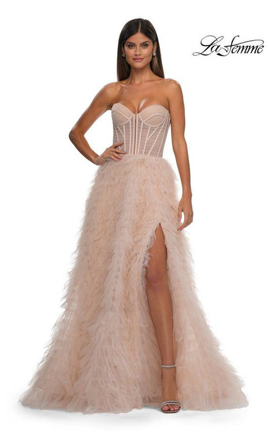 La Femme 32528 - Corset Top Sweetheart Prom Gown