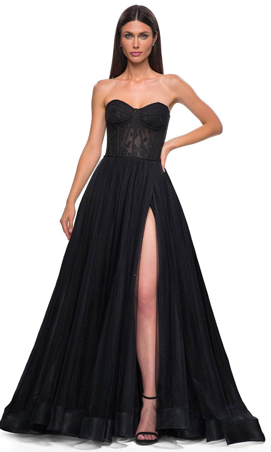 La Femme 32579 - Sweetheart Neckline Strapless Prom Gown