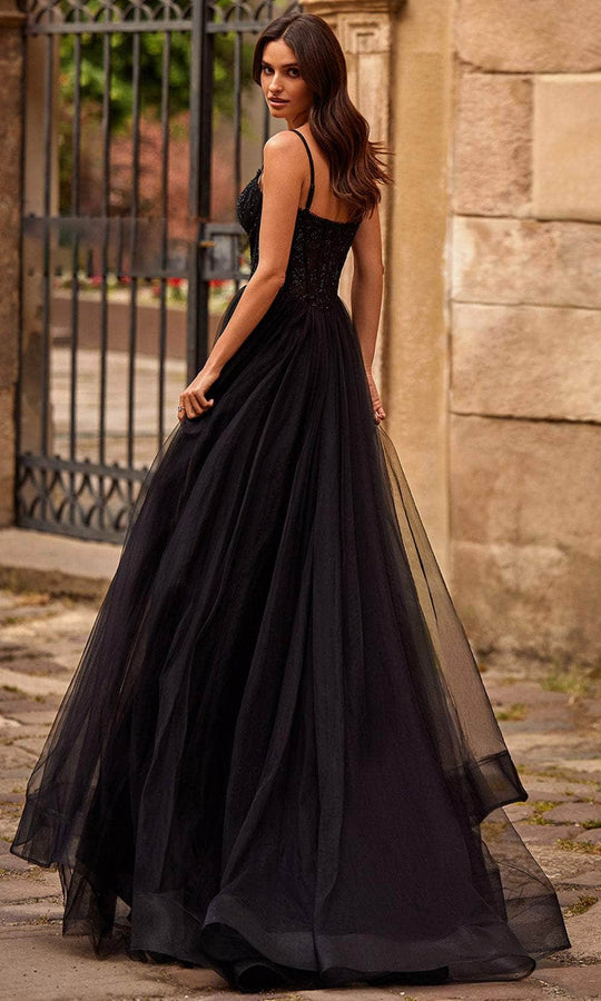 La Femme 32594 - Illusion Lace A-Line Prom Gown