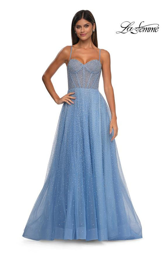 La Femme 32644 - Sweetheart Spaghetti Straps Prom Gown