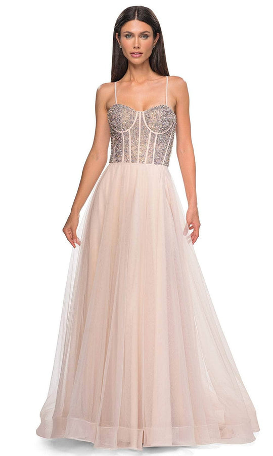 La Femme 32703 - Rhinestone Beaded A-Line Prom Gown