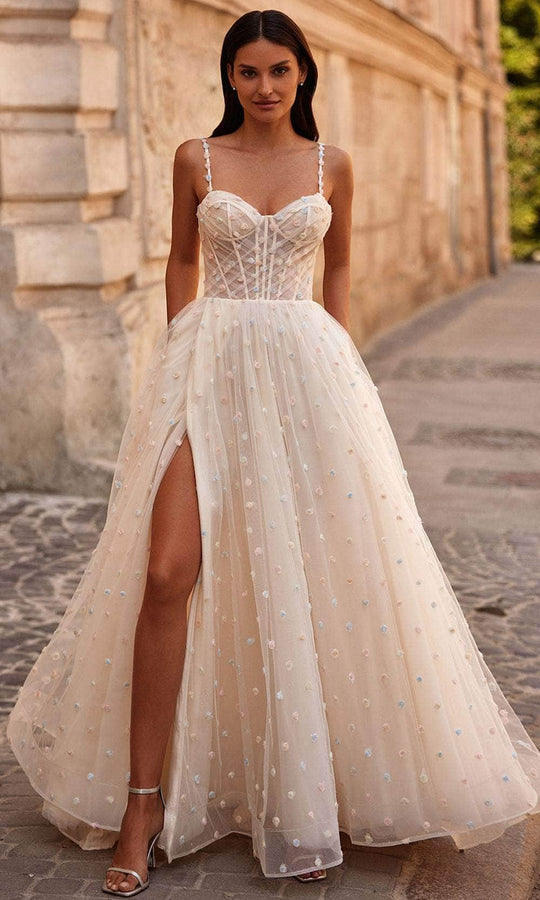 La Femme 32716 - Sweetheart Polka Dot Prom Gown