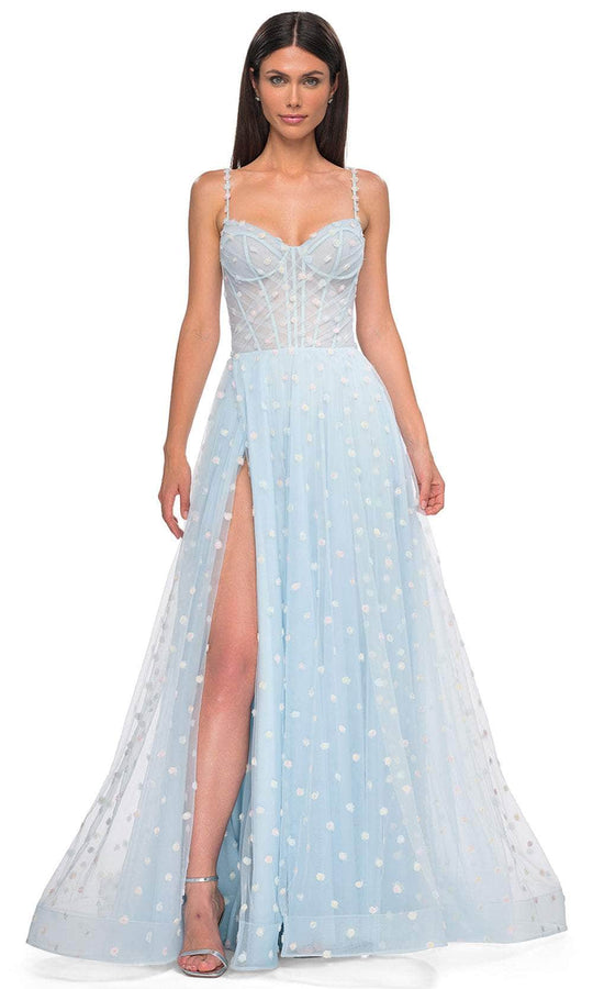 La Femme 32716 - Sweetheart Polka Dot Prom Gown