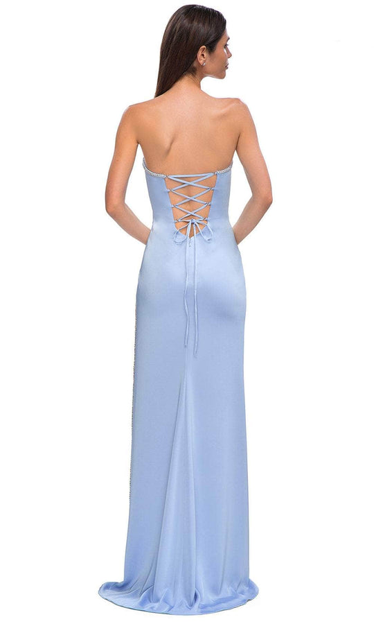 La Femme 32799 - Back Lace-Up Strapless Dress for Prom
