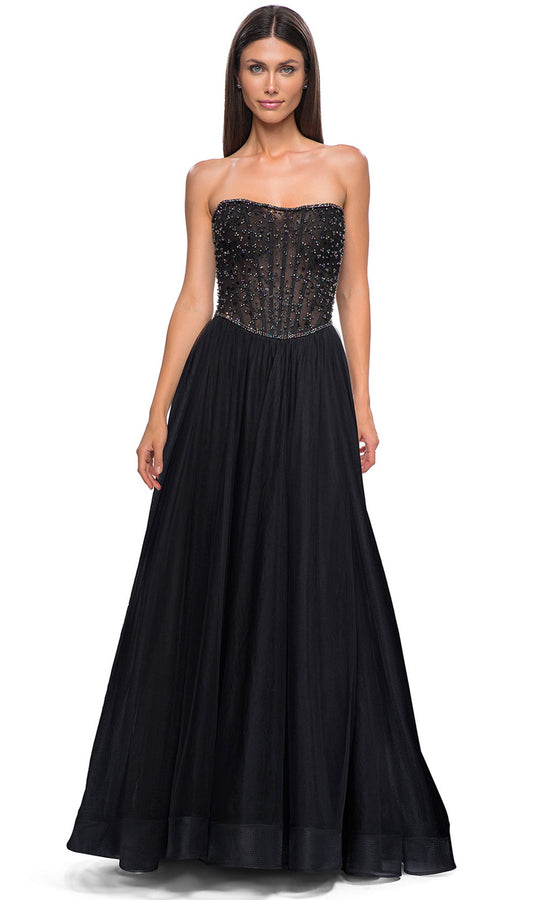 La Femme 32856 - Beaded Bodice A-Line Prom Gown