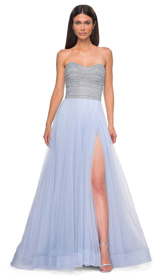 La Femme 32875 - Beaded Bodice Tulle A-Line Prom Gown