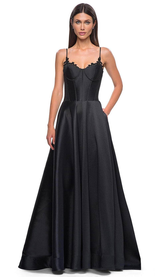 La Femme 32878 - Sleeveless Mikado A-Line Prom Gown