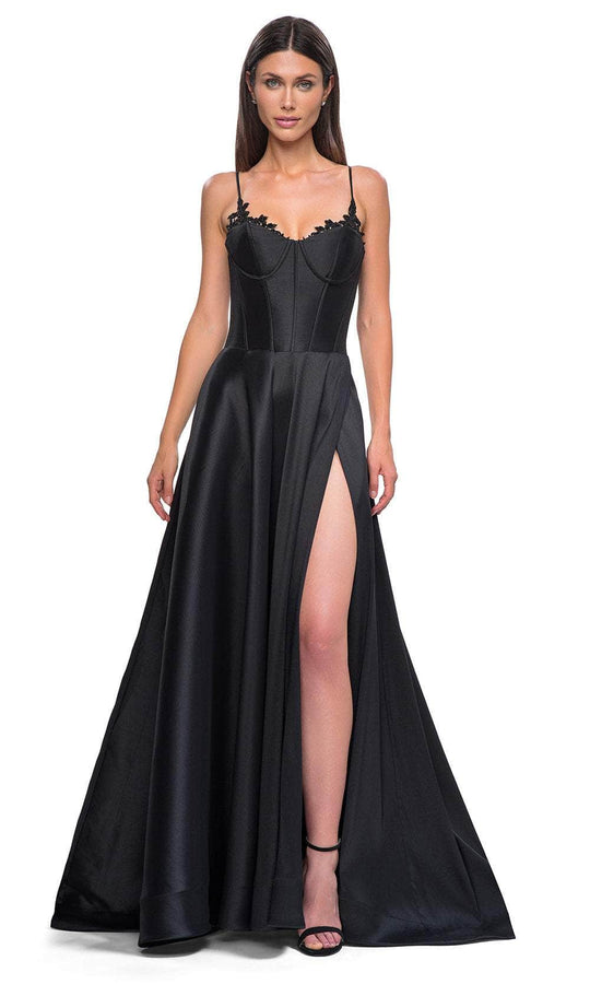 La Femme 32878 - Sleeveless Mikado A-Line Prom Gown