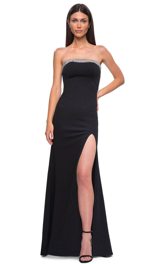 La Femme 32891 - Straight Neckline Sheath Prom Gown