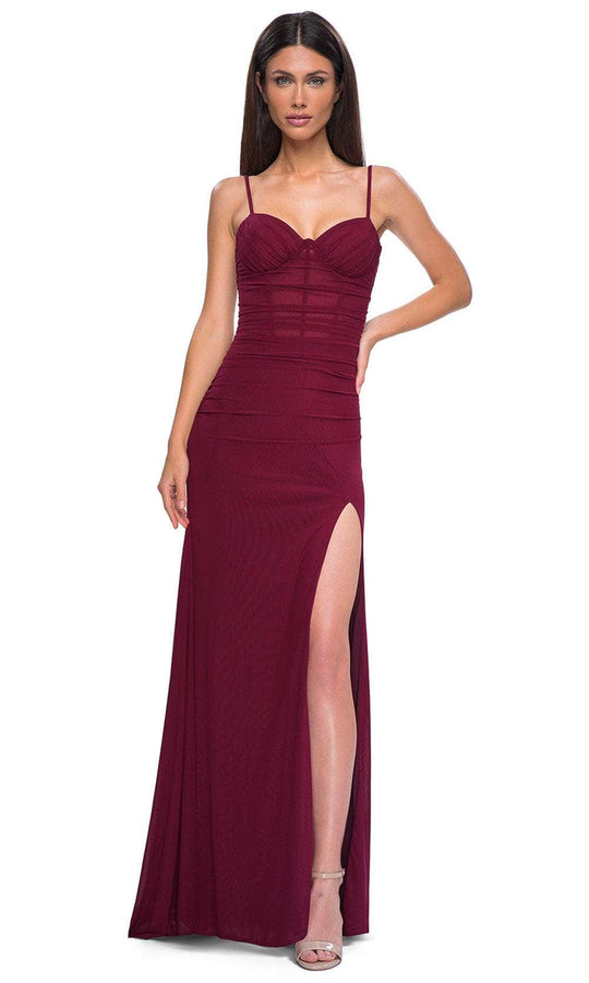 La Femme 32925 - Ruched Sweetheart Simple Prom Gown
