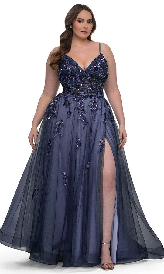 La Femme 33061 - Tulle A-line Gown