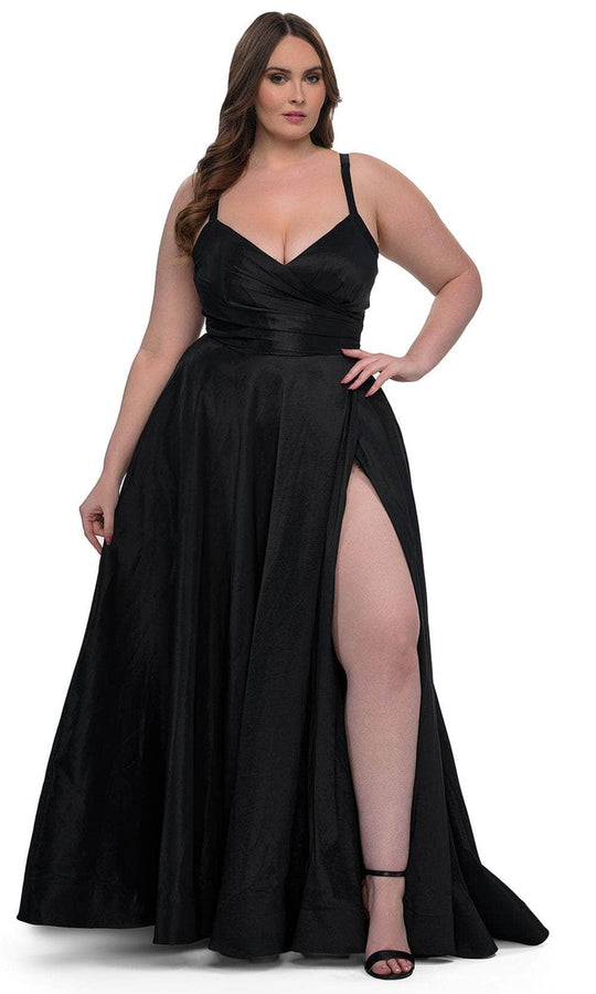 La Femme 33075 - Stretch Taffeta Evening Gown