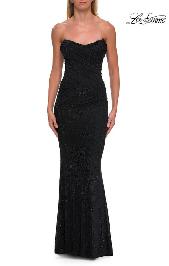La Femme 33379 - Rhinestone Embellished Sweetheart Prom Dress