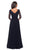 La Femme - Quarter Sleeve Glitter Formal Dress 28097SC - 1 pc Navy In Size 12 Available Evening Dresses 12 / Navy