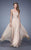 La Femme - Ruched Strapless A-Line Evening Dress 20527SC - 1 pc Nude in Size 12 Available Evening Dresses 12 / Nude