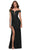 La Femme - Sheer Lace Trumpet Dress 29693SC Winter Formals and Balls 12 / Black