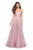 La Femme - Strapless Sweetheart Metallic Chiffon Prom Dress 27515SC Formal Gowns 4 / Mauve