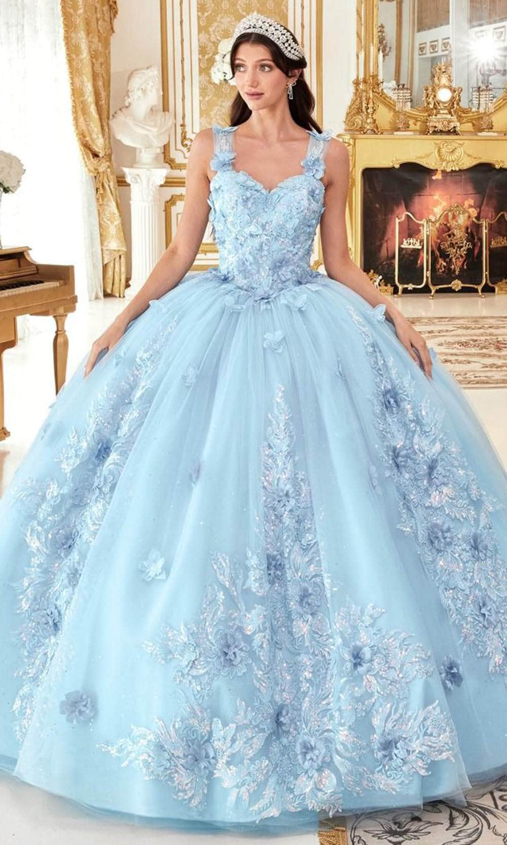 Sherri Hill 3D Floral Ball Gown Dress 55529 – Terry Costa