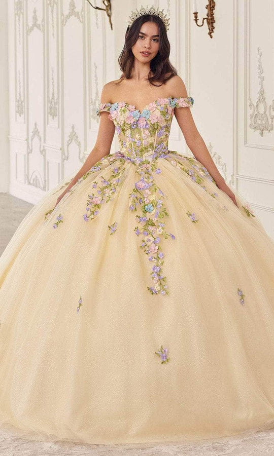 Ladivine 15724 - Multi-Color Floral Ballgown