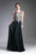 Ladivine 2635 - Metallic Applique Evening Gown Prom Dresses XS / Black