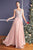 Ladivine 2635 - Metallic Applique Evening Gown Prom Dresses XS / Peach