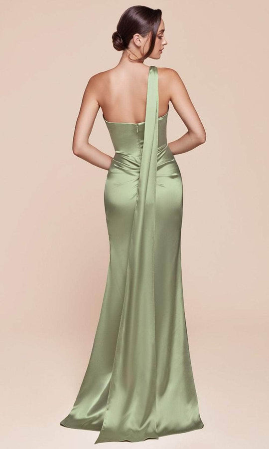 Ladivine 7454 - One Shoulder Fitted Long Gown