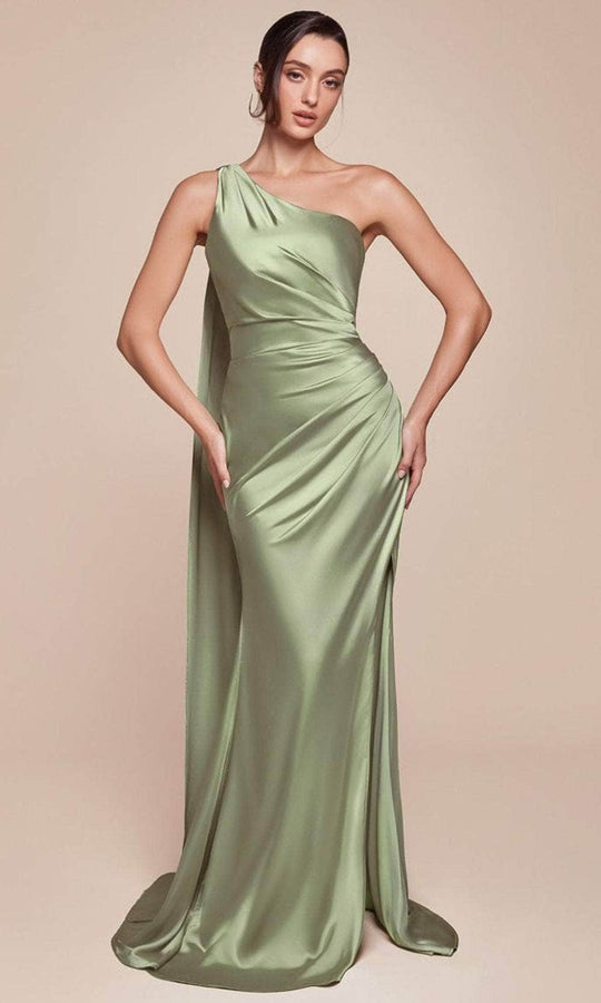 Ladivine 7454 - One Shoulder Fitted Long Gown