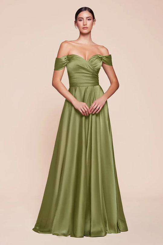 Ladivine 7493 - Sweetheart Satin Evening Gown