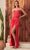 Ladivine 7495 - Corset Bodice Sheath Prom Gown Prom Dresses 2 / Red