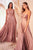 Ladivine 7496 - Keyhole Strapless Satin A-line Gown Prom Dresses 2 / Mauve