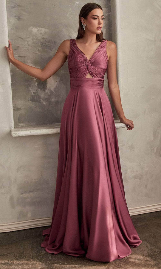 Ladivine 7497 - Knotted Front Sleeveless Prom Gown