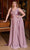 Ladivine 7497C - V-Neck Knot Evening Dress Evening Dresses 16 / Mauve