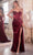 Ladivine 7498 - Sweetheart Basque Evening Dress Evening Dresses 2 / Burgundy