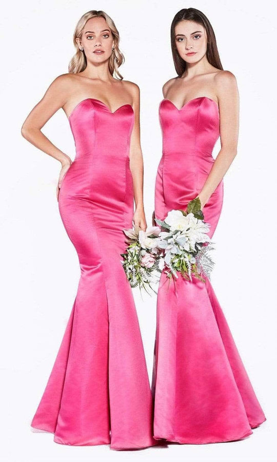 Ladivine 8792 - Strapless Seamed Prom Gown