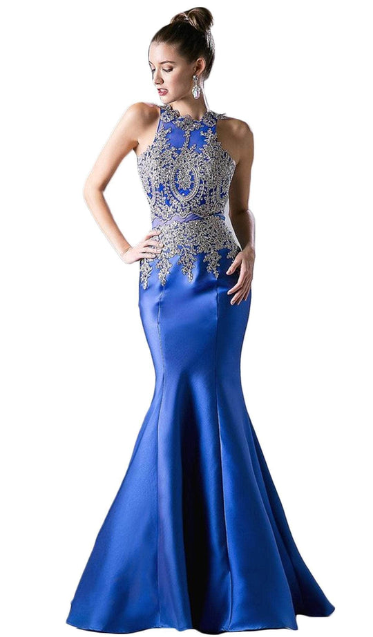 Ladivine 8934 - Halter Mermaid Evening Gown
