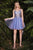 Ladivine 9239 - Sequin Appliqued A-Line Cocktail Dress Cocktail Dresses S / Rose Gold