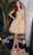 Ladivine 9245 - Glitter Print Cocktail Dress Cocktail Dresses XS / Champagne